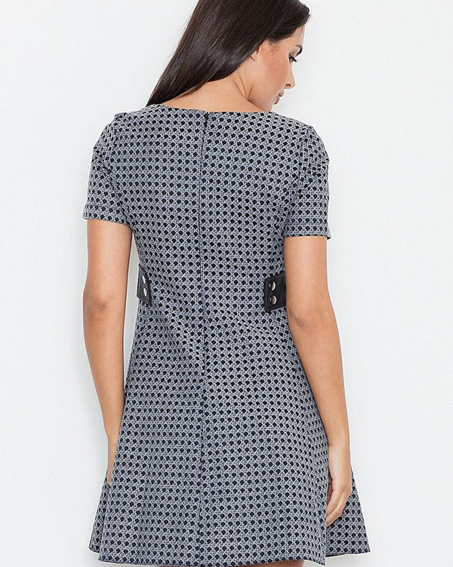 Robe évasée manches courtes élégante