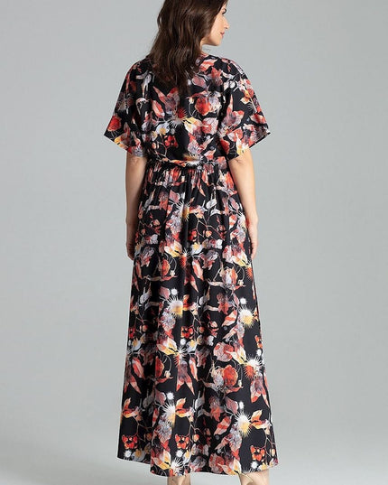 Robe longue beige kimono