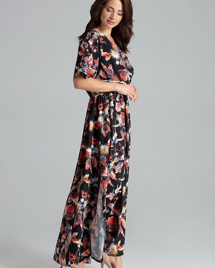 Robe longue beige kimono