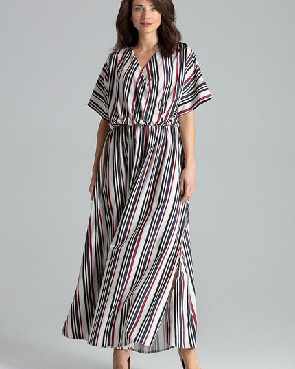 Robe longue beige kimono