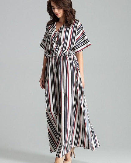 Robe longue beige kimono