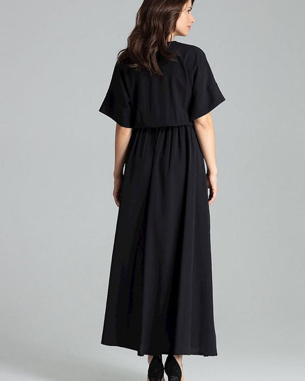 Robe longue beige kimono