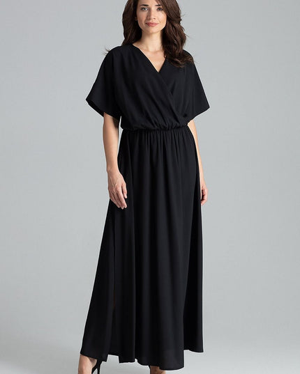 Robe longue beige kimono