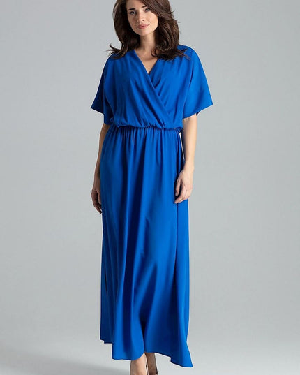 Robe longue beige kimono