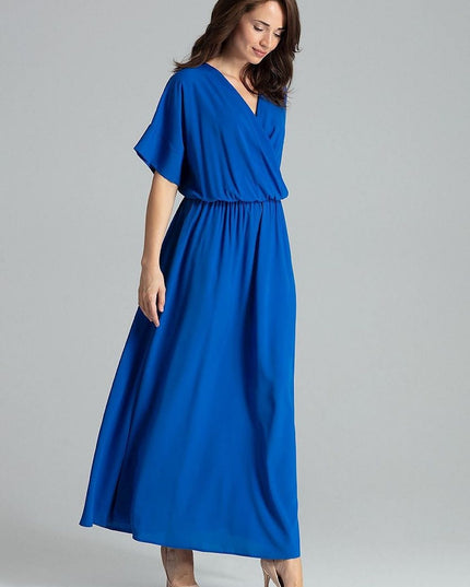 Robe longue beige kimono