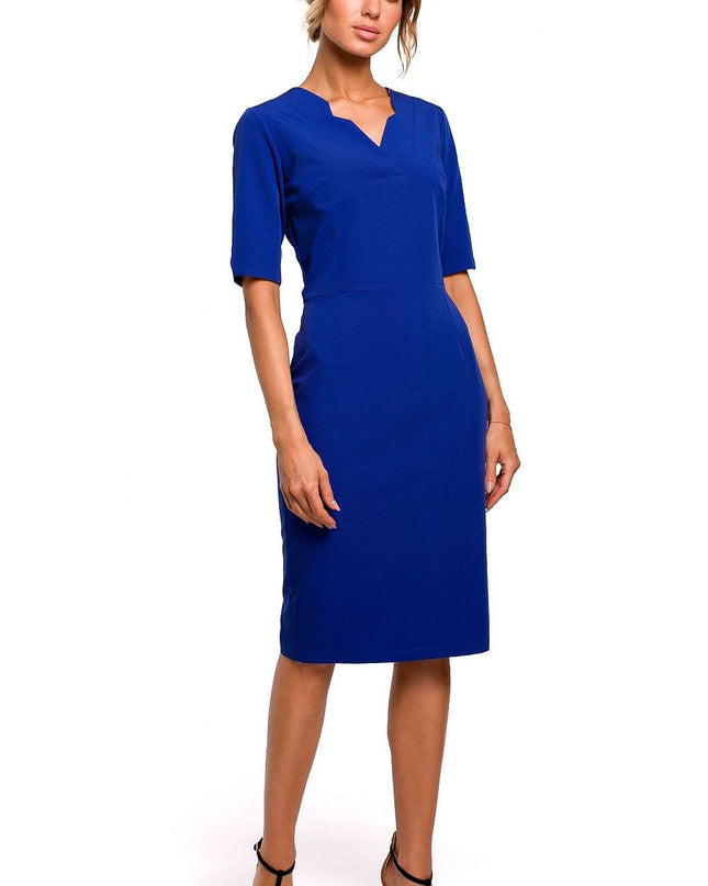 Robe crayon élégante bleu