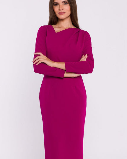 Robe crayon asymétrique élégante