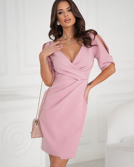 Robe élégante manches fendues