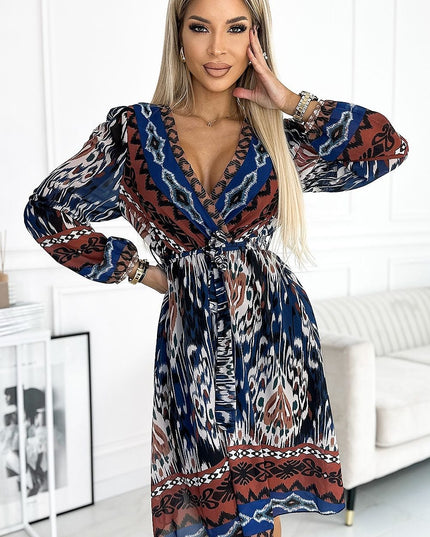 Robe imprimé indien élégante