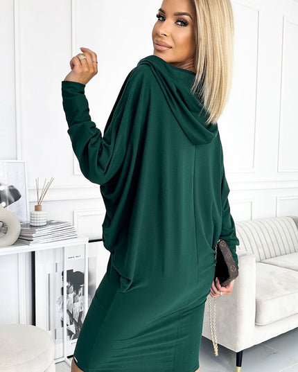 Robe chauve-souris élégante verte