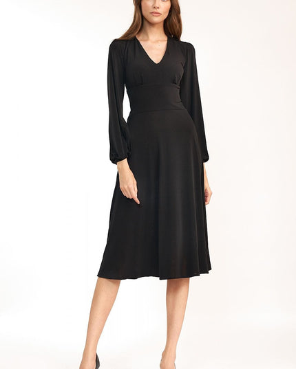Robe midi verte élégante