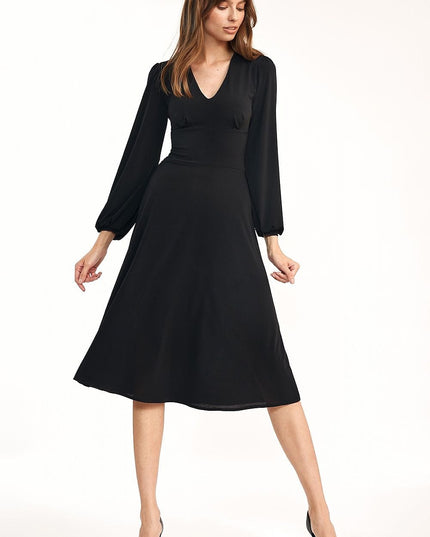 Robe midi verte élégante
