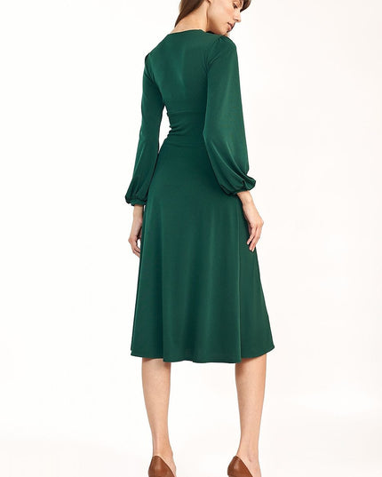 Robe midi verte élégante