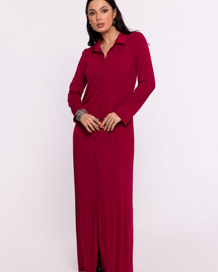 Robe longue élégante à boutons