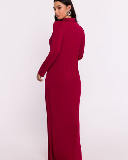 Robe longue élégante à boutons