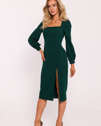 Robe midi fuchsia élégante