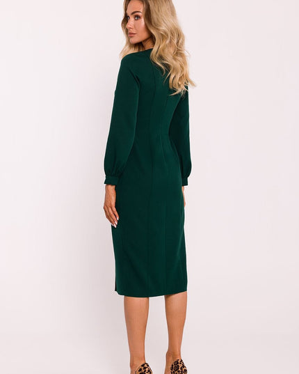 Robe midi fuchsia élégante