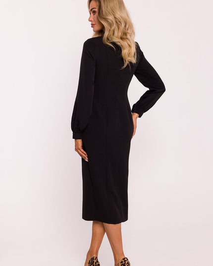 Robe midi fuchsia élégante