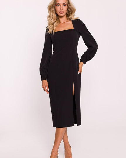 Robe midi fuchsia élégante