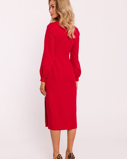 Robe midi fuchsia élégante