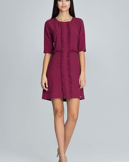 Robe noire élégante à volants