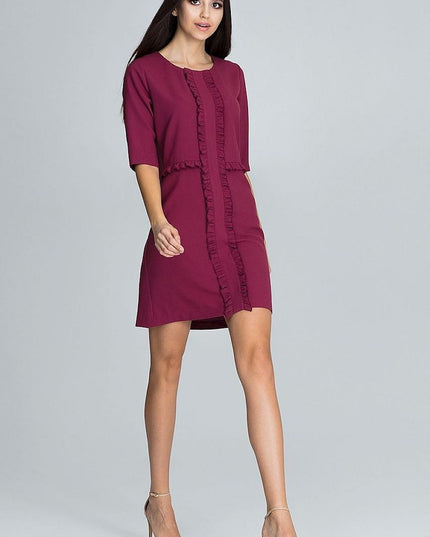 Robe noire élégante à volants