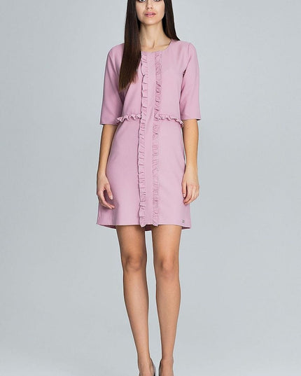 Robe noire élégante à volants