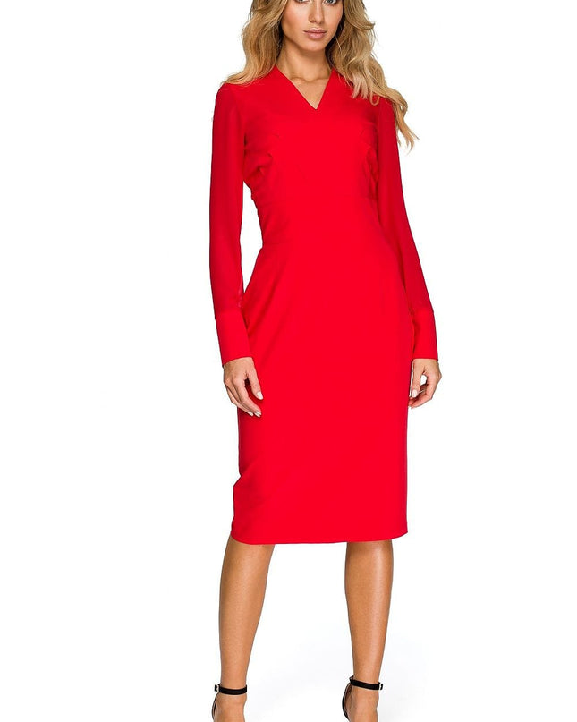 Robe rouge élégante décolleté v