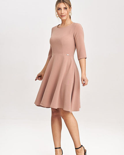 Robe évasée manches 3/4 femme