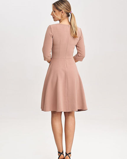 Robe évasée manches 3/4 femme