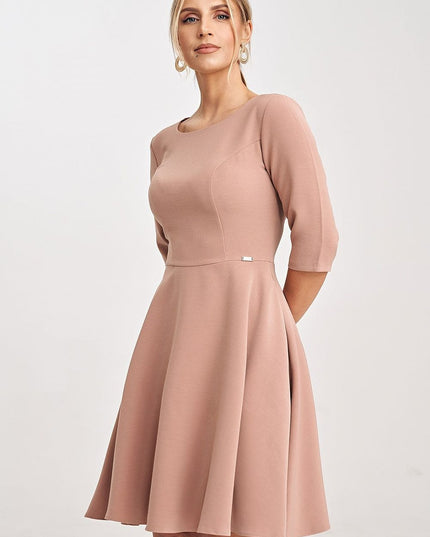 Robe évasée manches 3/4 femme