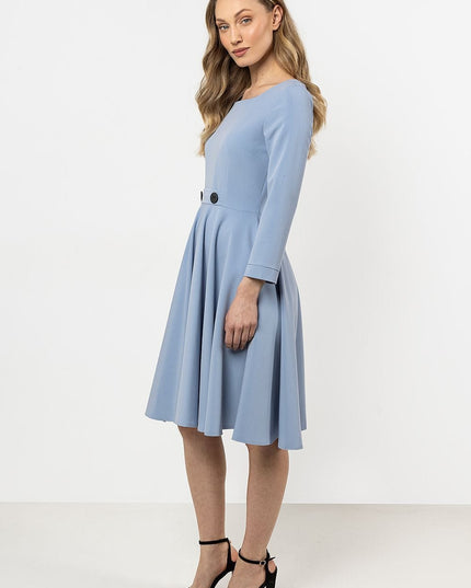 Robe évasée élégante bleu marine