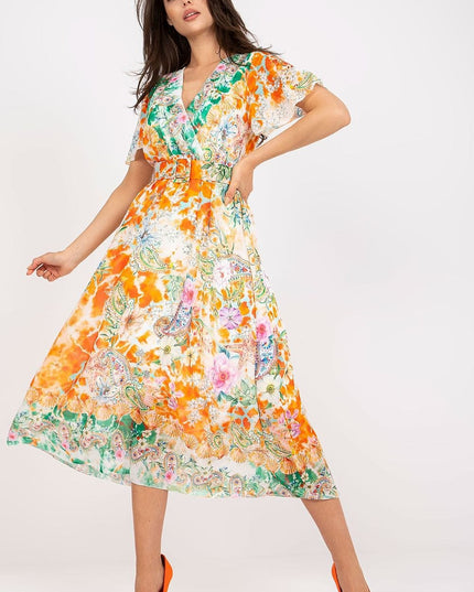 Robe d'été volantée à motifs