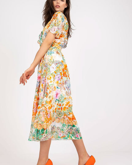 Robe d'été volantée à motifs