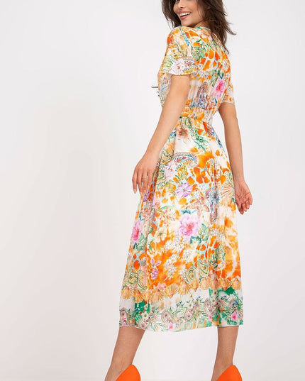 Robe d'été volantée à motifs