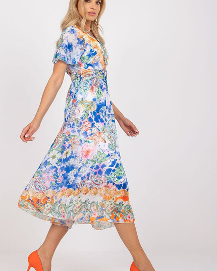 Robe d'été volantée à motifs