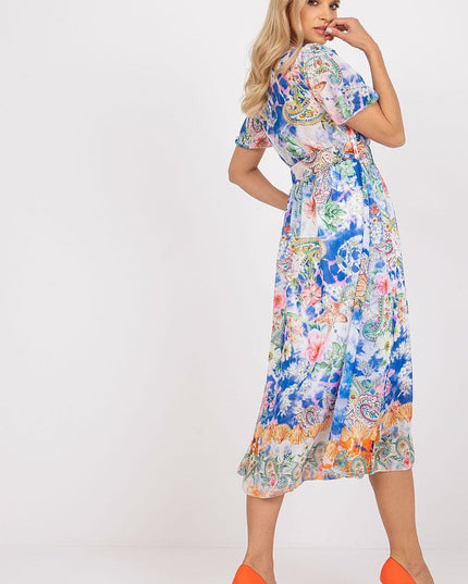 Robe d'été volantée à motifs