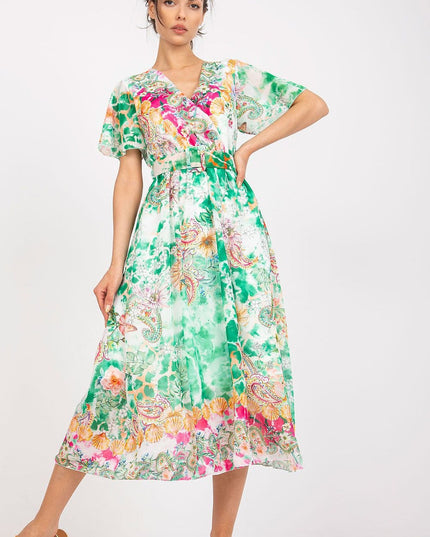 Robe d'été volantée à motifs