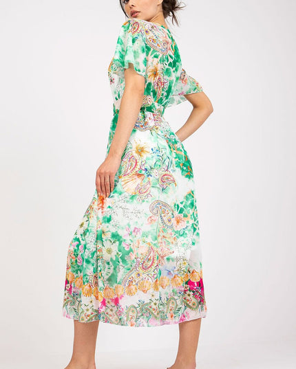 Robe d'été volantée à motifs