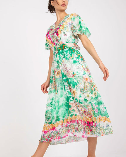 Robe d'été volantée à motifs