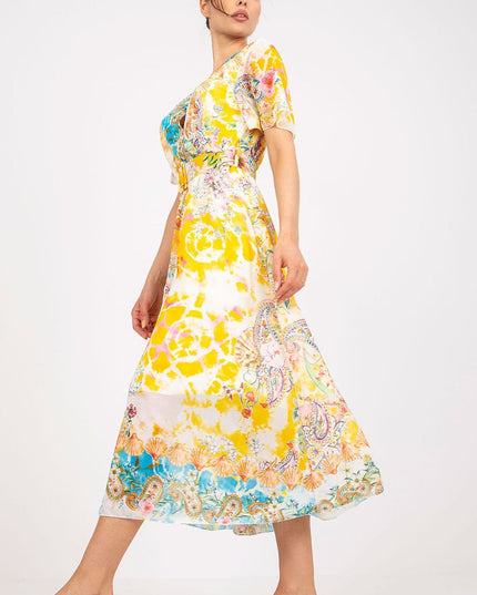 Robe d'été volantée à motifs