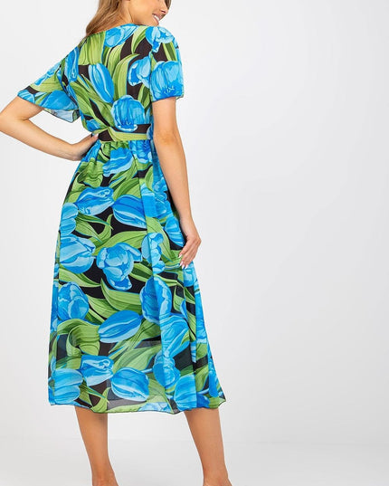 Robe d'été volantée à motifs