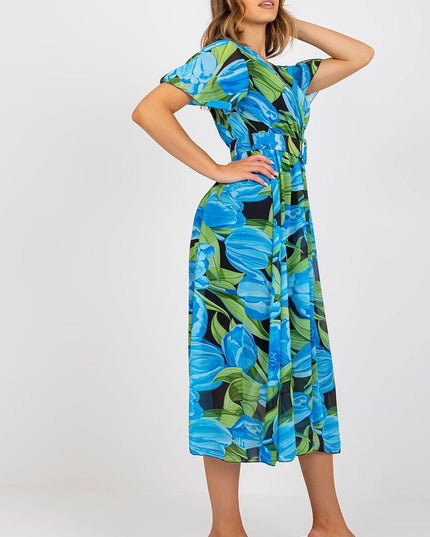 Robe d'été volantée à motifs