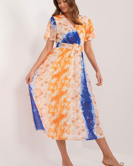 Robe d'été volantée à motifs