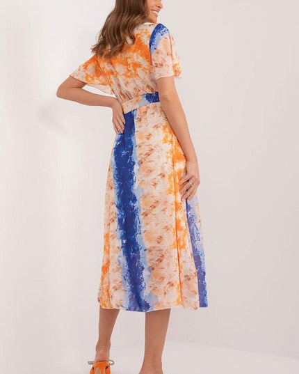 Robe d'été volantée à motifs