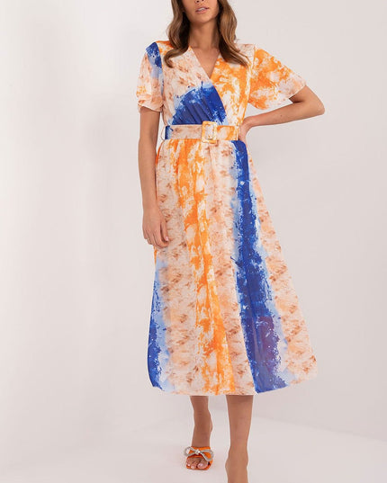 Robe d'été volantée à motifs