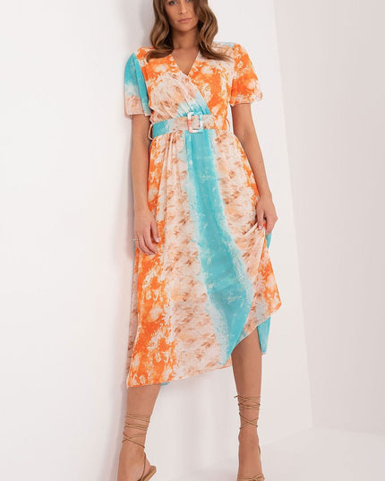 Robe d'été volantée à motifs