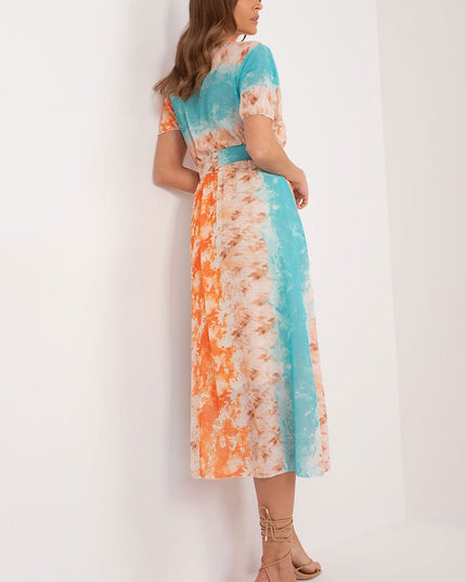 Robe d'été volantée à motifs