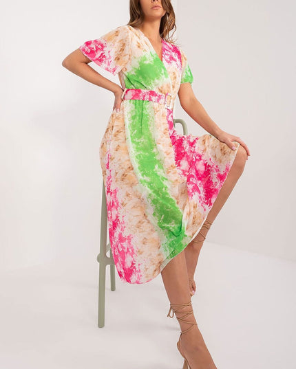 Robe d'été volantée à motifs