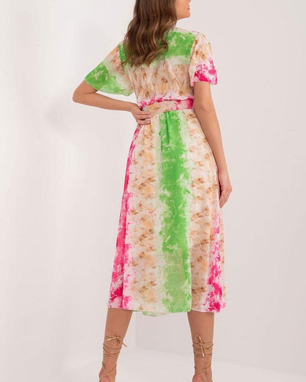 Robe d'été volantée à motifs